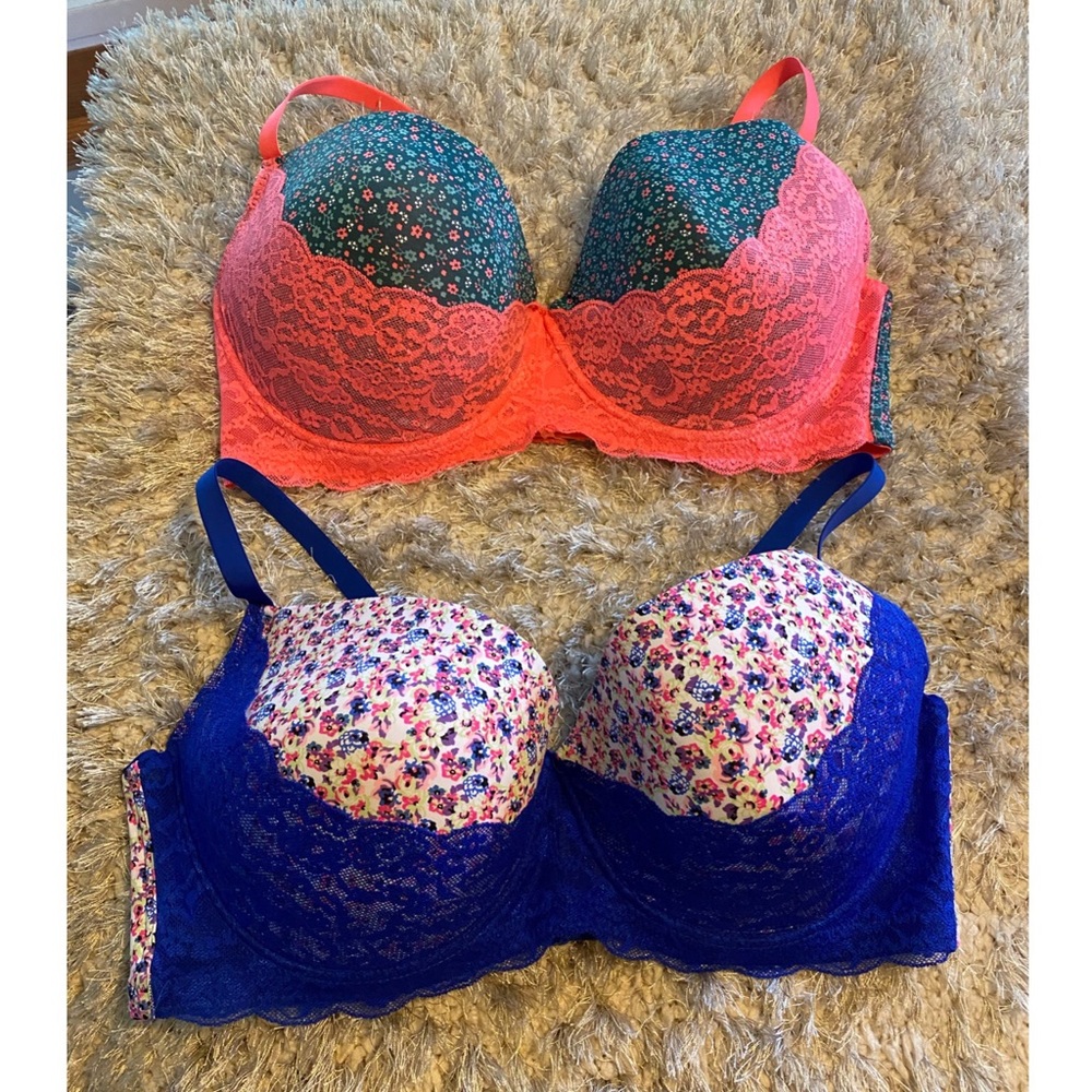 Bundle of 2 Youmita Floral and Lace Bras Size 44DD